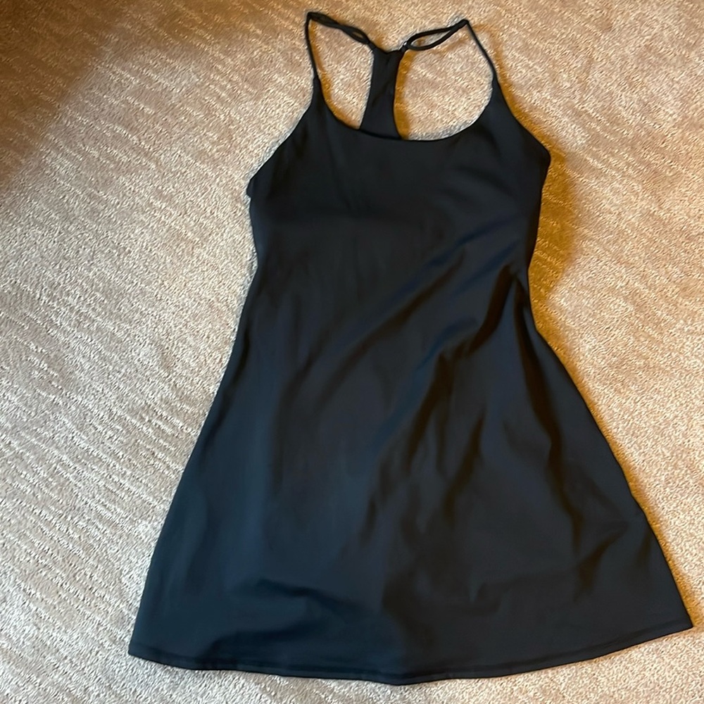 Zella black athletic dress with built-in shorts women’s size Small.